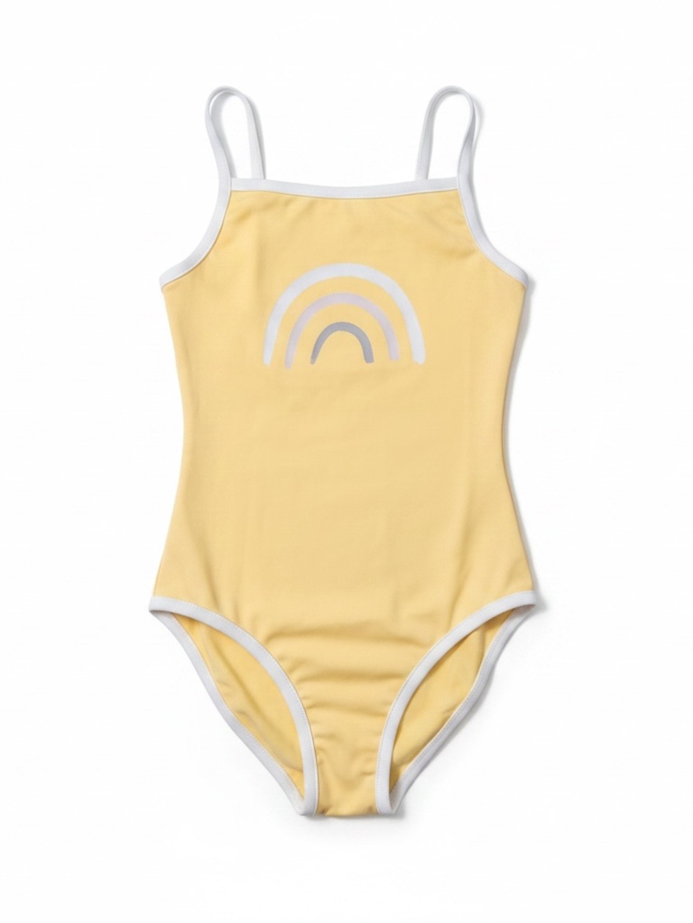 The Sunday Collective Girls Yellow One-Piece Swimsuit Classic Preppy Sustainable